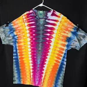 SIZE 2X Handmade Ice Tie Dye Mandala Tshirt 100% Cotton