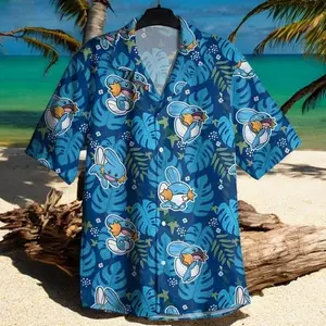 MudkipHawaiian Shirt Water Type Aloha Anime Tropical Summer Beach Shirt Fun Gift