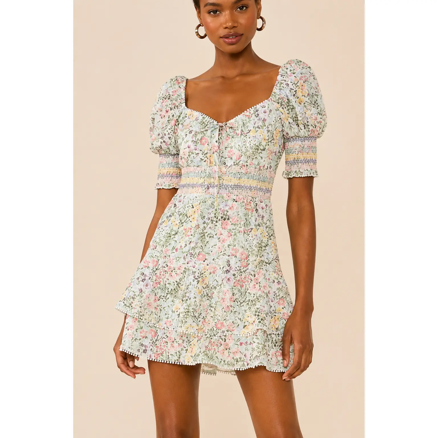 Alice + Olivia Crawford Floral Sweetheart Mini Dress
