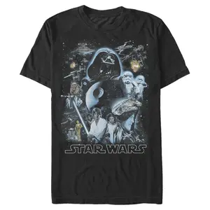 Men's Star Wars Galaxy Of Stars Poster T-Shirt Men's Star Wars Galaxy Of Stars Poster T-Shirt