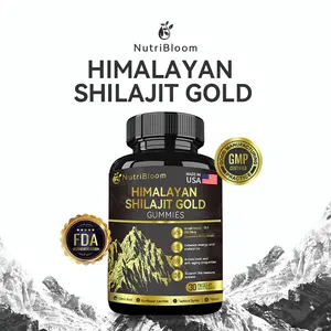 Nutribloom Himalayan Shilajit Gummies | With Ashwagandha, Gokshura & other herbs | No added sugar | 30 Gummies