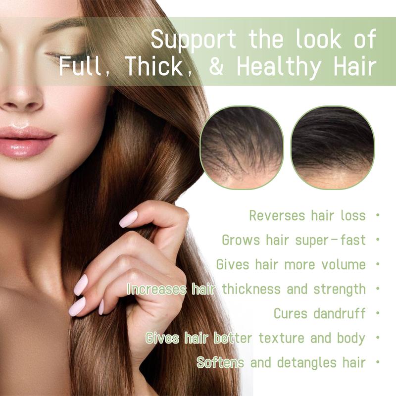 OUHOE Herbal Hair Oil: Gentle in nature, it nourishes the scalp; strengthens and cleanses the hair while protecting the scalp from dandruff and enhancing hair thickness.