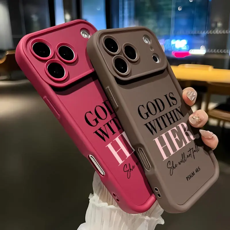 Pink Bible Psalms Quotes Christian Soft&Flexible TPU Silicone Phone Case For iPhone 17 Pro Max AIR 16 15 14 13 12 11 Plus XSMAX Cases Durable|Shockproof|Full Camera Protection|Anti-Scratch|Anti-Fingerprint|Slim Fit|Gift For Girlfriend/Men/Women summerwins