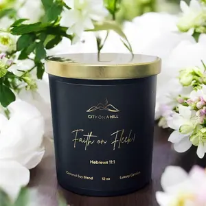Faith on Fleek Luxury Coconut-Soy Blend Candle 12 oz - Hawaiian Hibiscus Scent