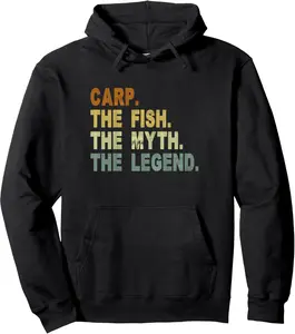 The Fish, The Myth, The Legend Carp Fishing Pullover Hoodie