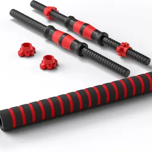 Adjustable Dumbbell Bar Handle Set, Multi Size Fitness Bar Suitable for 1 Inch Weight Plates, Home Gym Strength Workout Accessories