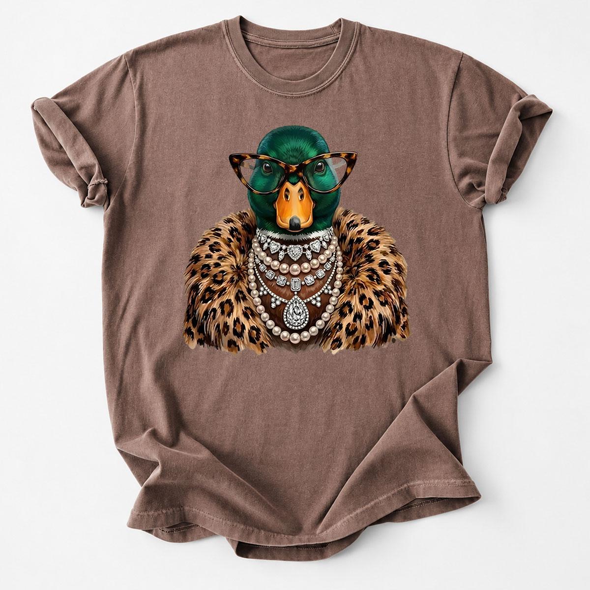 Comfort Colors Boujee Mallard Duck Shirt, Preppy Leopard Mallard Graphic Tee, Glam Duck Boutique Shirt, Unisex Comfort Colors T-Shirts