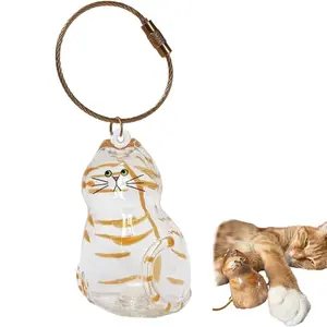 Cat Hair Storage Keychain: Pet Fur Keepsake Collector, Dog Transparent Pendant Memorial Bottle, Cat Lover Collecting Gift