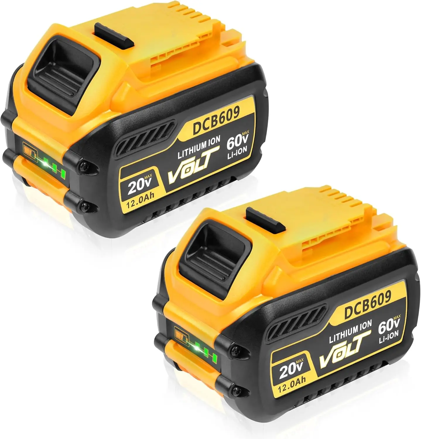 12000mAh 60V 1/2/4/6pack Replacement Replace for Dewalt 20V/60V Max Lithium Ion Battery DCB612 DCB615 DCB609, Compatible with Dewalt 20V/60V Cordless Power Tools High-Capacity long-lasting, Power Tool Batteries, Extended Capacity Battery