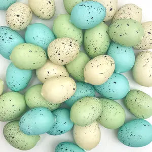 Mini Speckled Bird Eggs, 36-Piece Set, Natural Look for Spring Garden Décor, Nests, Floral Arrangements, and Craft Projects
