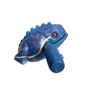 4" Wooden Musical Frog - Mar's Design (Percussion Instrument)