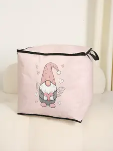 Christmas Gnome Printed Thick Quilt Storage Bag, Cute and Practical Kids Bedding Organizer, Durable Material, Easy Carry Handle, Home Use, Bedding Storage Bags