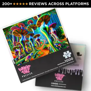 What The Puzzles – Mushrooms I 1000 Piece Jigsaw Puzzle for Adults, Premium Funny Gift, Non-Glare Puzzle with Hidden Details