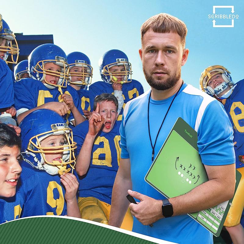 Football Dry Erase Board for Coaches 15"x10.5" with Markers