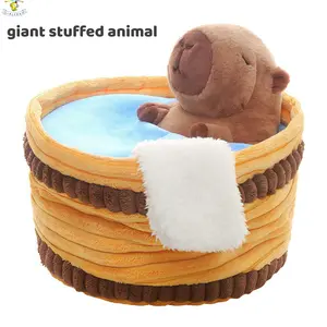 JIAJCHUF Capybara Plush Soft Adorable Stuffed Stuffed Animal Toy, Baby Shower Decoration & Christmas Gift for Grandchildren, Soft Cuddly Capybara Pet Companion, Stuffed Animal Realistic