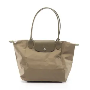 Pre-owned Longchamp Canvas Tote Bags Le Pliage Green Tote Bag