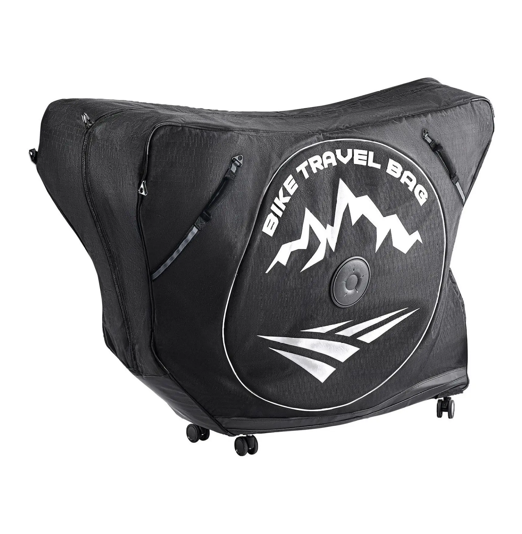 Triathlon Bike Travel Bag, TSA Lock Bicycle Case 42in Wheelbase, Portable Bike Carry Bag for Airplane Train Road Trips Wheelbase: 106 cm