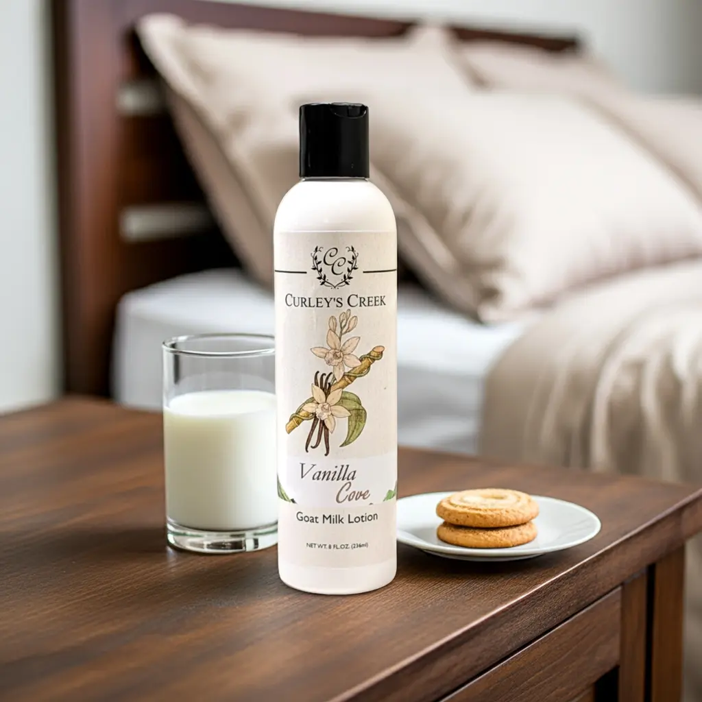 🍦Vanilla Cove | Goat Milk Lotion | Handmade Natural Skincare | 4oz | 8oz | 16oz | Nourishing & Moisturizing | Curley's Creek Scent Blend