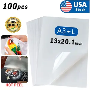 A3+L 100 Sheets 13" x 20.1" DTF Transfer Film Matte with Rough Back HOT Peel