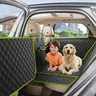 Pecute Dog Car Seat Cover - Heavy Duty 2-in-1 Hammock Style Fits Cars, Full Surround PU Leather, Hard Bottom, Window Protection, Waterproof, Machine Wash Compatible for Pet Lovers