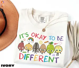 Comfort Colors It's Okay To Be Different TShirt, Autism Awareness Tee, Teacher Autism T-Shirt, The Good Egg Tee