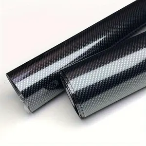 Carbon Fiber Vinyl Car Wrap, 1 Count High Gloss Carbon Fiber Vinyl Car Wrap, Waterproof & Scratch Resistant Car Interior Sticker