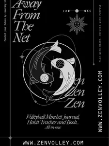 Away From The Net - Volleyball Journal, Habit Tracker and Reflection Book by zenvolley | 100+ Questions for Confidence, Focus & Better Decisions