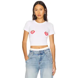 Lovers and Friends Strawberry Hearts Tee in White
