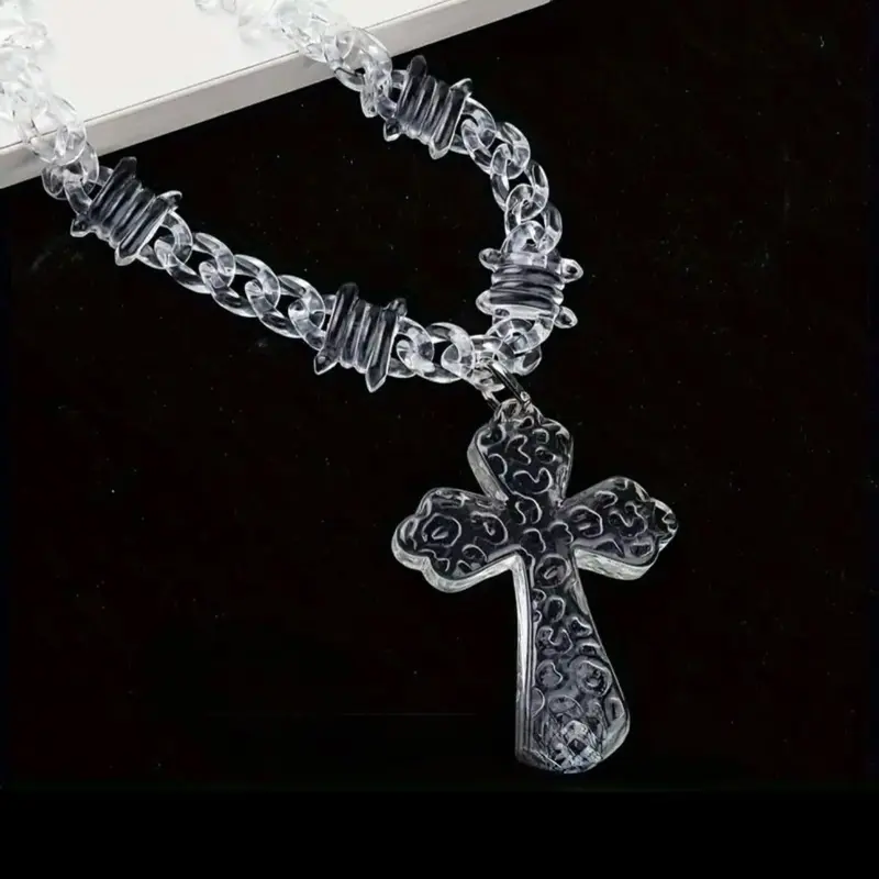 Crystal Clear Cross Necklace