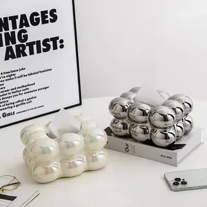 Modern Ceramic Tissue Box  Cotton Candy-Inspired Nordic Decor for Living Room Bedroom & Office