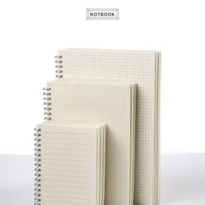 Simple Transparent Cover PP Coil Notebook, A5/a6/b5 Blank Lined Grid Dotted Student Notebook, Ideal for School and Office Use