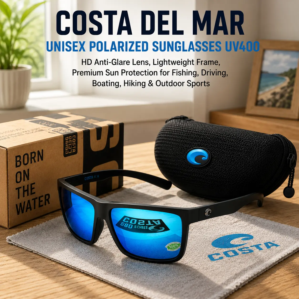 Costa Del Mar Polarized Sunglasses – Trendy Designer Style with HD Glare Reduction for Men & Women Costa Del Mar Polarized Sunglasses – Trendy Designer Style with HD Glare Reduction for Men & Women
