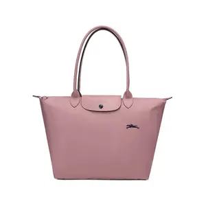Longchamp Le Pliage Club 31 Large Tote Bag with Snap Closure and Leather Trim for Women