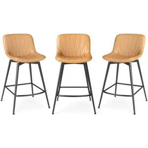 Grab this set!  30" Swivel Bar Stools Set of 3 with Footrest. Perfect for your kitchen island! #barstools #kitcheninspo #homedecor