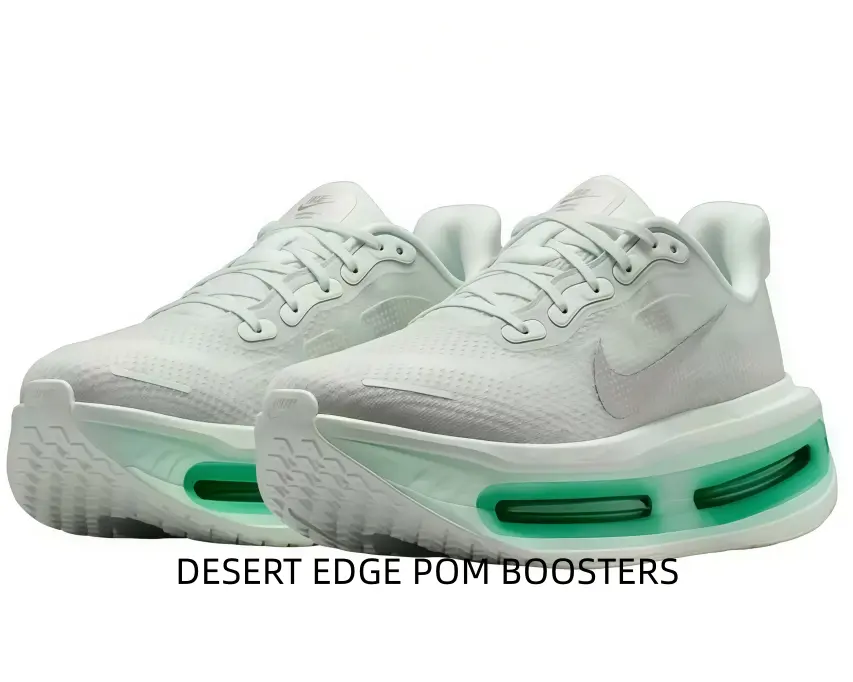 White Running Shoes with Mint Green Air Cushion & Breathable Mesh Upper – Lightweight Shock-Absorbing Sneakers for Road Runs, Gym & Urban Commute