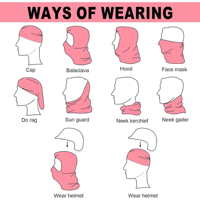 2Pcs Full Face Cover Ski Mask Balaclava Unisex Hood Cap Neck Gaiter UV Protector for Outdoor Sports Snowboard Travel motorcycle bandana Unisex Windproof