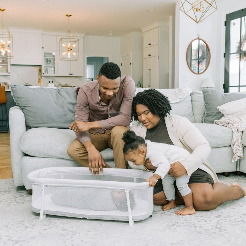 Snuggle Nest™ Portable Bassinet - Driftwood Grey