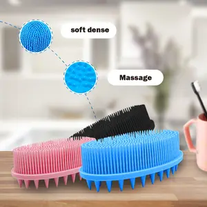 2-in-1 Multifunctional Silicone Bath Brush, Bath Tool, Hair Washing Brush, Bath Brush, Head Massage and Itching Brush, Body Cleaning Double-sided Bath Brush, Deep Cleaning and Dead Skin Removal
