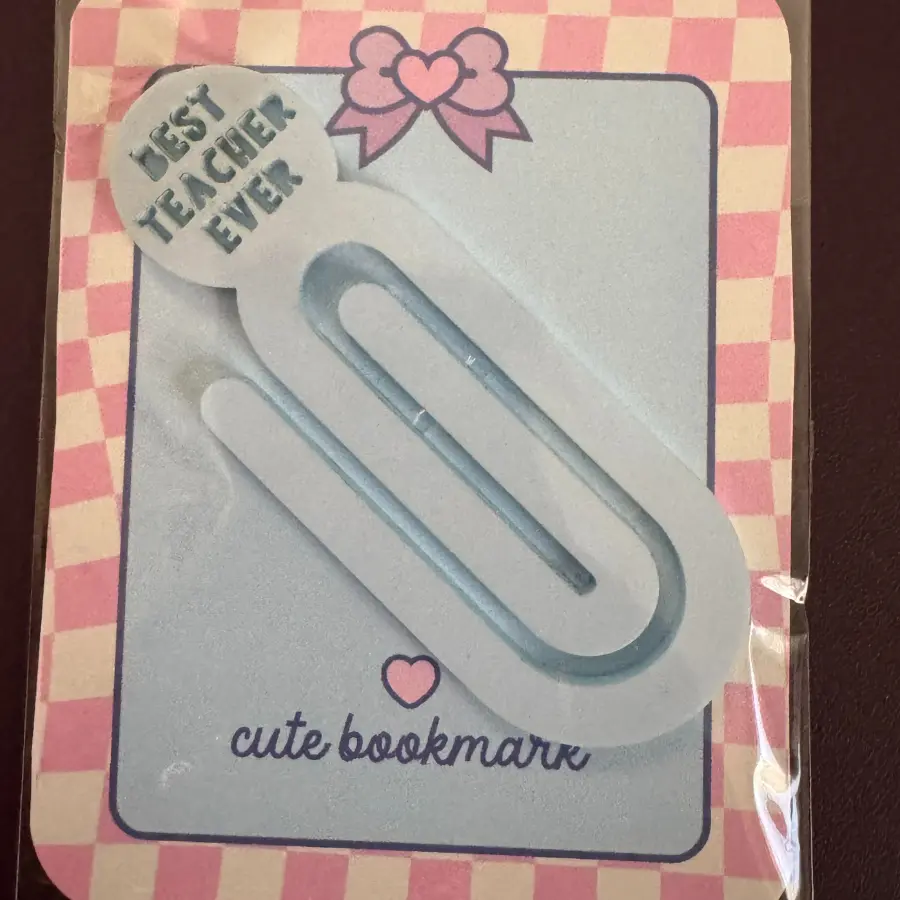 Teacher Acrylic Paperclip Bookmark