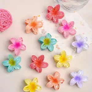1pcs Flower Hair Clips Claw, Cute Resin Floral Design, Summer Beach Hair Accessories for Women, Casual & Versatile Headwear for Thick Hair, Girlfriend Gifts, Barrettes, Hair Decoration