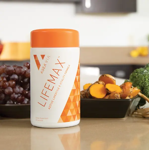 ASEA VIA Lifemax Active Lifestyle & Vitality Formula 100% Plant Cellulose Capsules 30 Servings Non-GMO Gluten-Free Antioxidant Activity Vitamin Supplement for Healthy Lifestyle