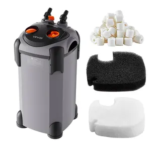 fathersdaygift VEVOR 224.5GPH Canister Filter, 3-Stage External Aquarium Filter with Powerful Pump, Quite Water Circulation Cleaning Machine with Media for Fish Tanks and Aquariums Up to 55 Gallons, for Freshwater