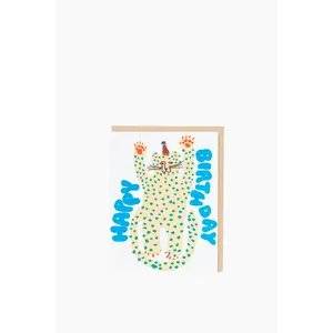Birthday Party Cheetah Card