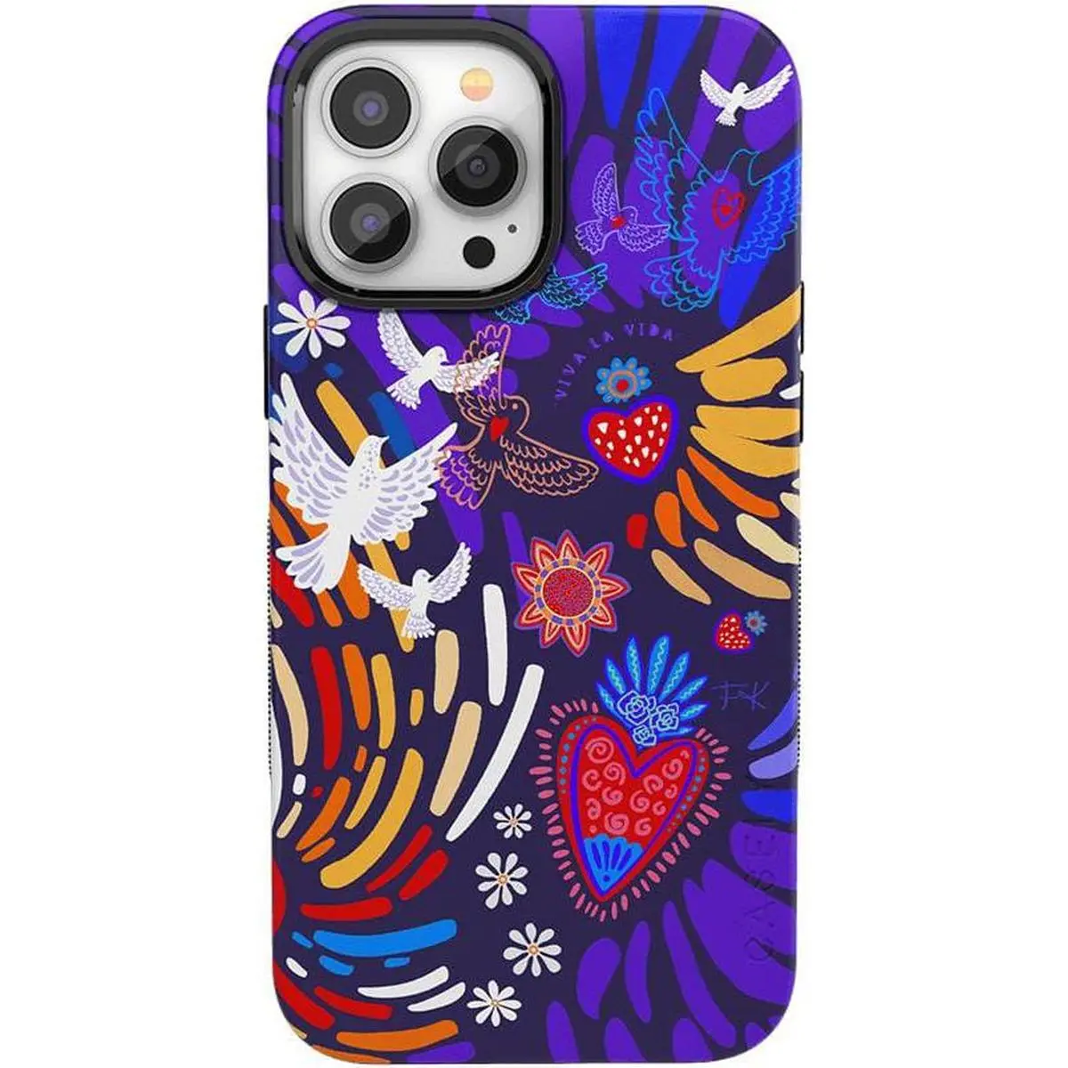 Casely iPhone 13 Pro Case | Viva La Vida | Frida Kahlo Collage | Bold Protective Design | Compatible with MagSafe