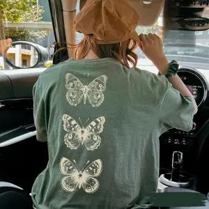 Comfort Colors Vintage Butterfly Trio Vintage Tee Cottagecore Boho Nature Aesthetic T-shirt