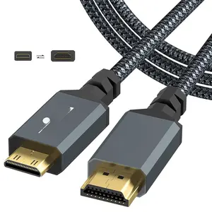 Mini HDMI to HDMI  3.3FT, High-Speed HDMI to Mini HDMI Braided Cord Support  4K/60Hz 1080p 720p