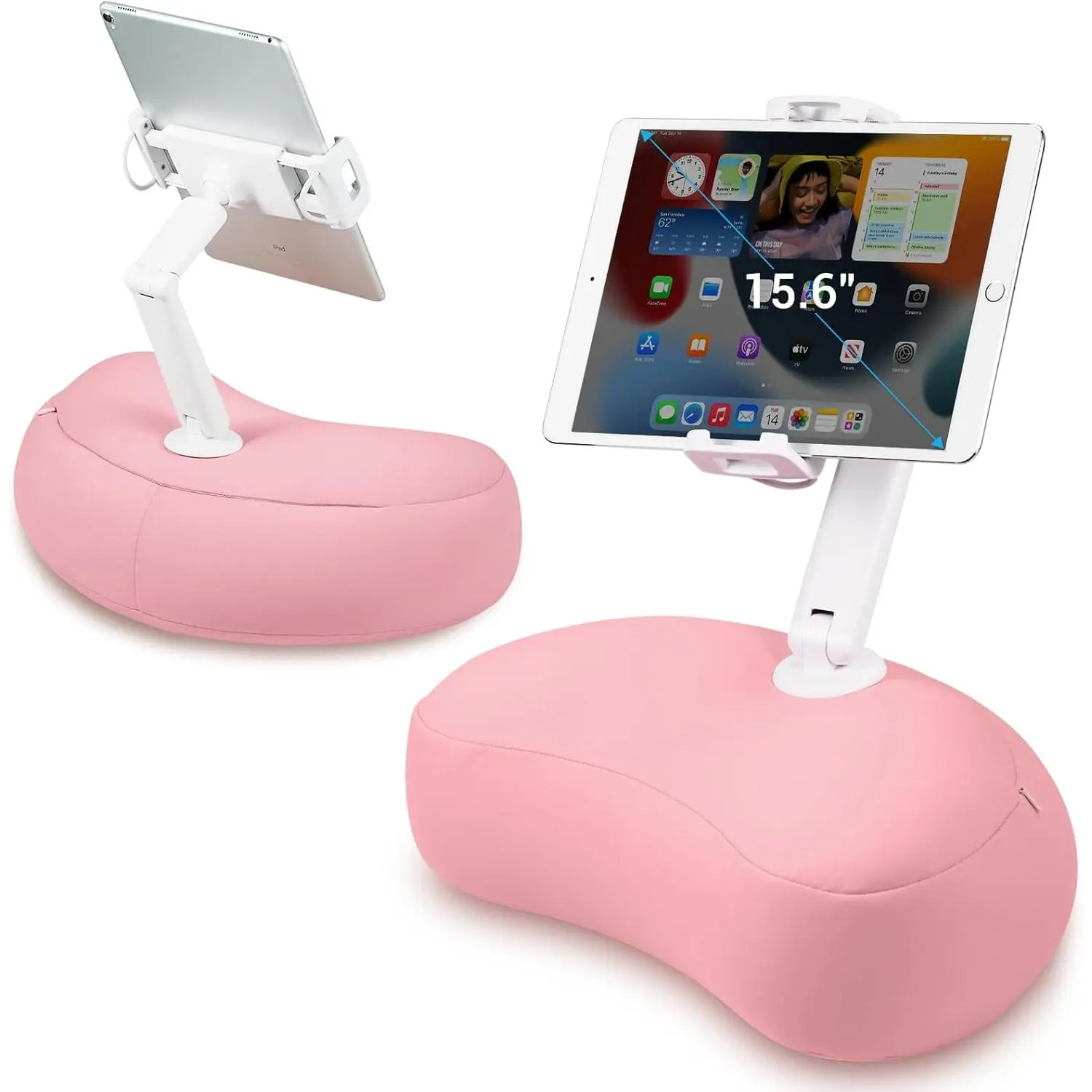 Kindle Pillow Stand, Tablet Stand with Pillow Compatible with 4.7"-15.6" iPad,, , , 360?Adjustable Phone Pillow Holder for Bed with Soft Bean Bag,  &  Friendly