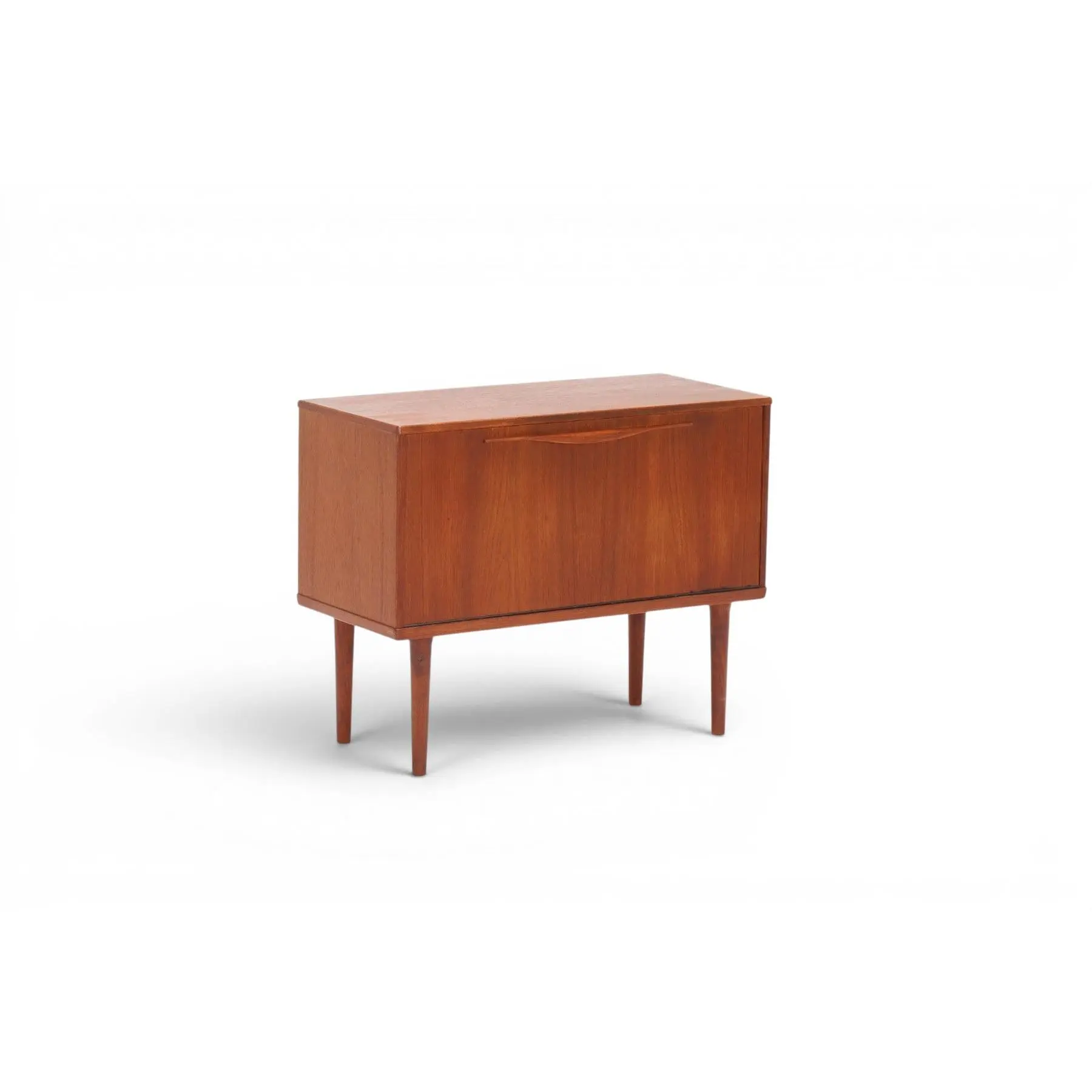 SMALL DROP FRONT CABINET IN TEAK BY LYBY MØBLER