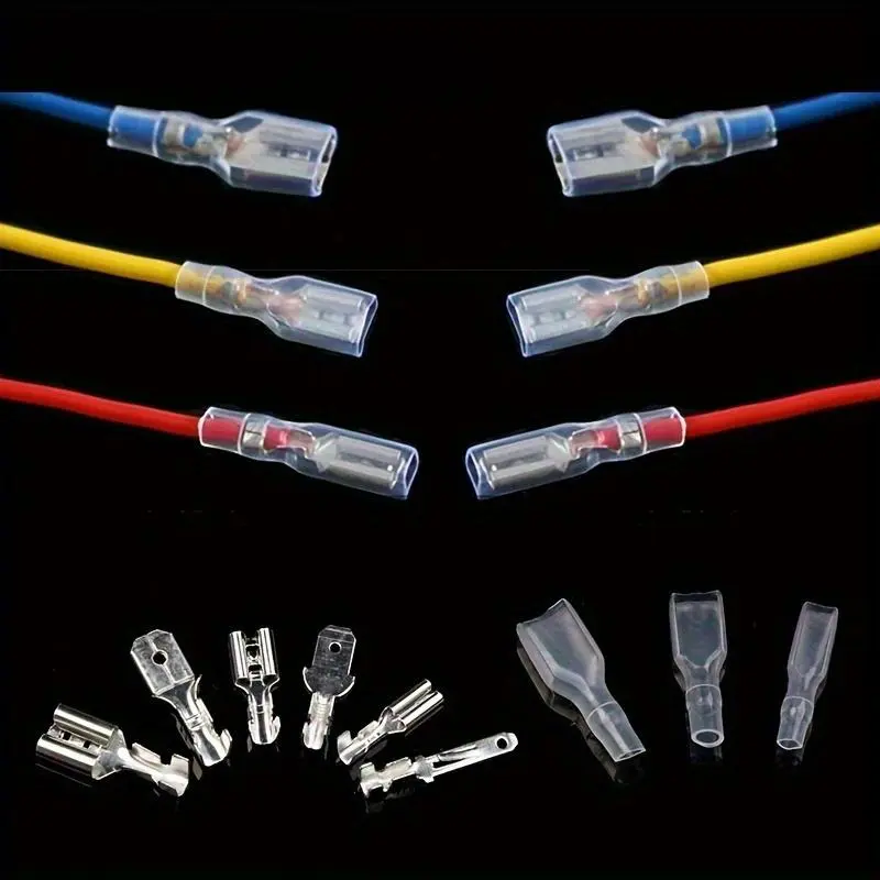 270pcs/1box Electrical Wire Crimp Terminal Connector Male Female Spade Assorted Kit Terminal Plug Kit