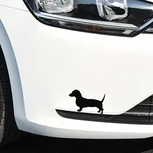 Cute Dachshund Dog Design Car Sticker, Bumper Sticker, Car Exterior Decorative Sticker, Car Decorations, Universal Car Decals for Car Windows, Laptops, Phone, Helmets, Vehicle Exterior Decoration, Vinyl Decal